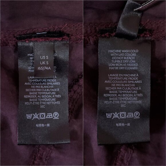 NWT Anthropologie Womens Size Small Jacquie Button Fly Joggers Pants Plaid Plum - Picture 12 of 14